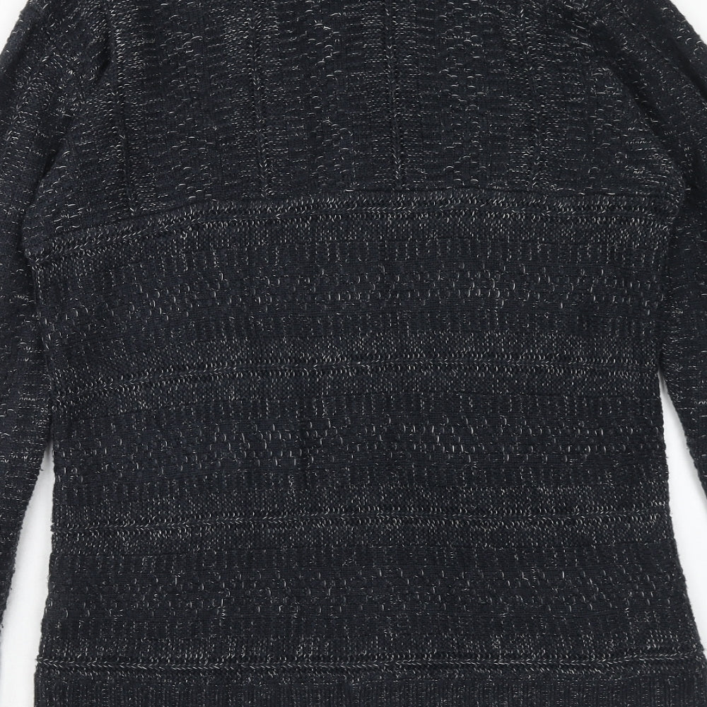 Cedar Wood State Mens Blue Round Neck Acrylic Pullover Jumper Size M Long Sleeve