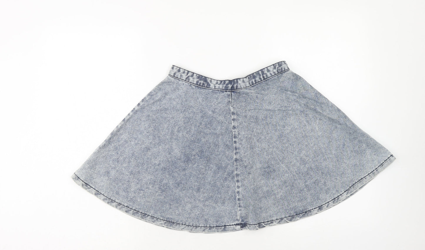 Womens UK Size 8 Topshop Skater Denim Skirt