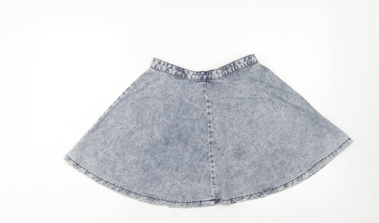 Womens UK Size 8 Topshop Skater Denim Skirt