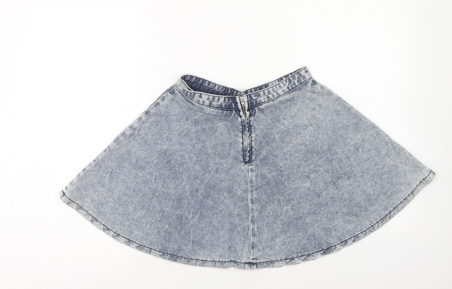 Womens UK Size 8 Topshop Skater Denim Skirt