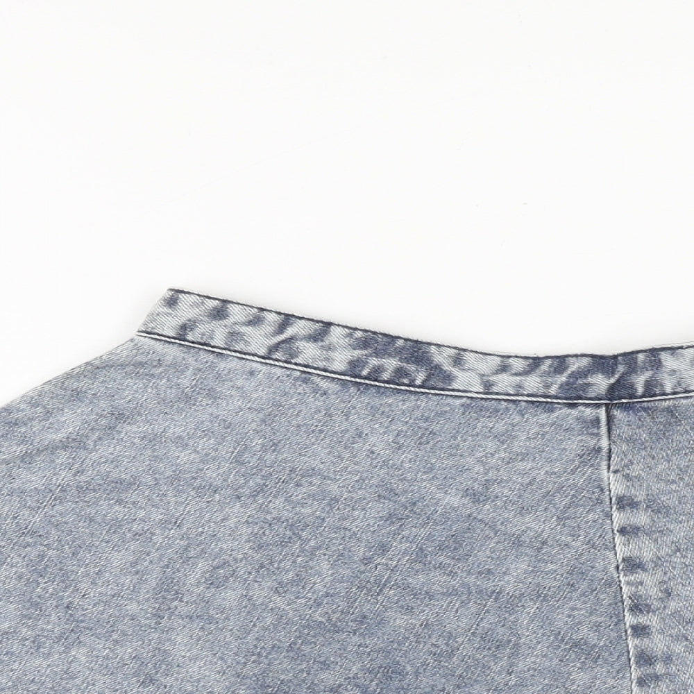 Womens UK Size 8 Topshop Skater Denim Skirt