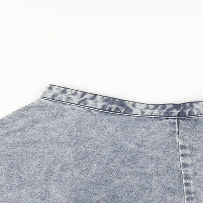 Womens UK Size 8 Topshop Skater Denim Skirt