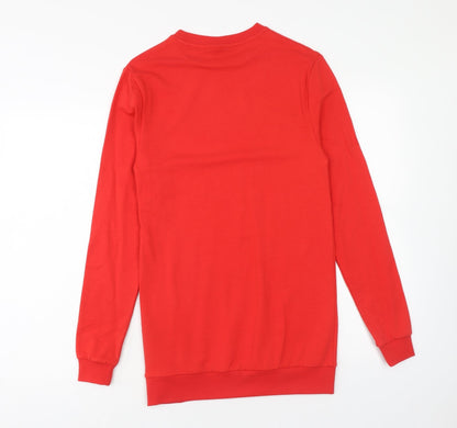 Womens UK Size XS ASOS Red Pullover Sweatshirt