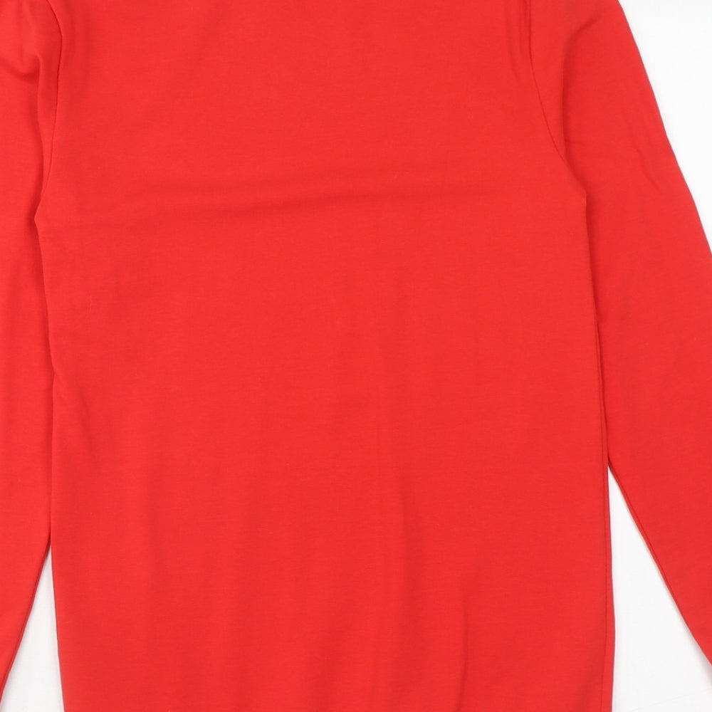 Womens UK Size XS ASOS Red Pullover Sweatshirt