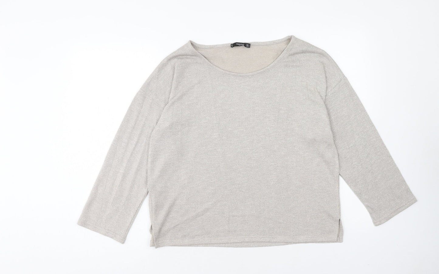 Womens UK Size M Mango Gold Pullover Jumper