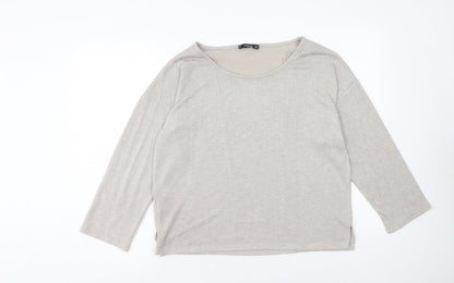 Womens UK Size M Mango Gold Pullover Jumper