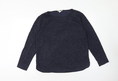 H&M Womens Blue Polyester Pullover Sweatshirt Size M Pullover