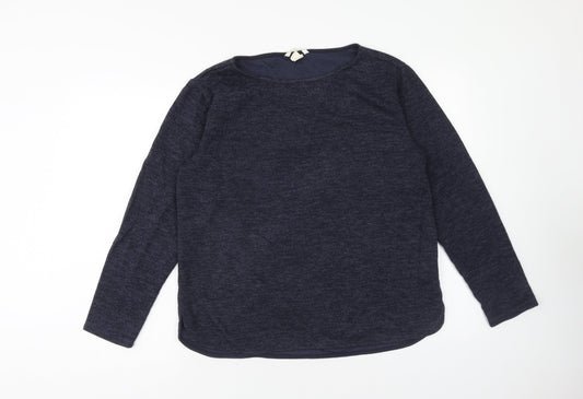 H&M Womens Blue Polyester Pullover Sweatshirt Size M Pullover