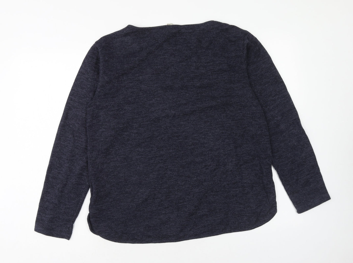 H&M Womens Blue Polyester Pullover Sweatshirt Size M Pullover