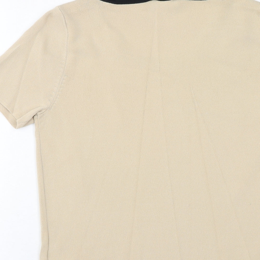Womens UK Size S Casamia Beige Basic T-Shirt
