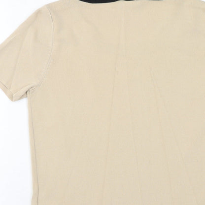 Womens UK Size S Casamia Beige Basic T-Shirt