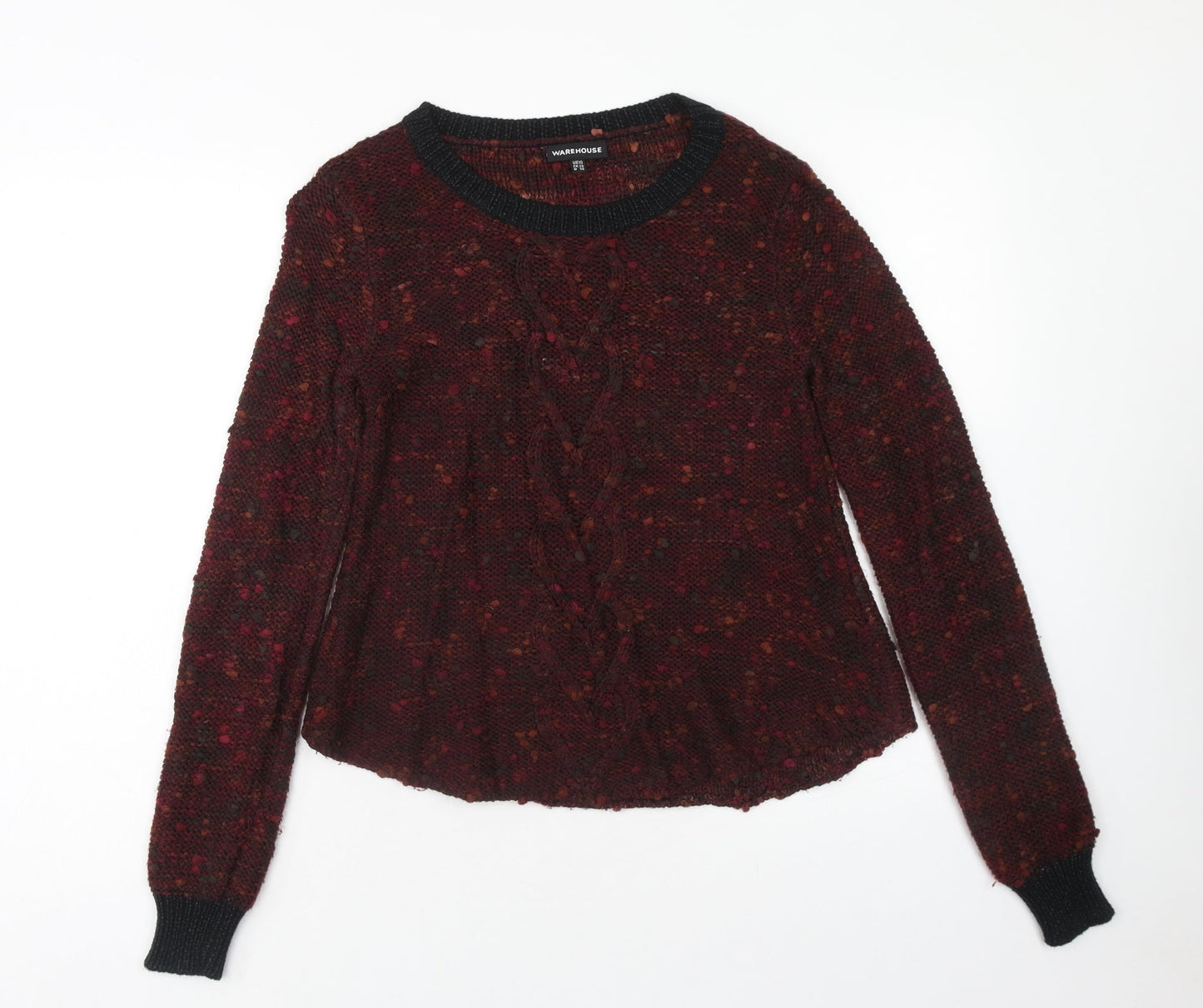 Womens UK Size 10 Warehouse Red Pullover Jumper