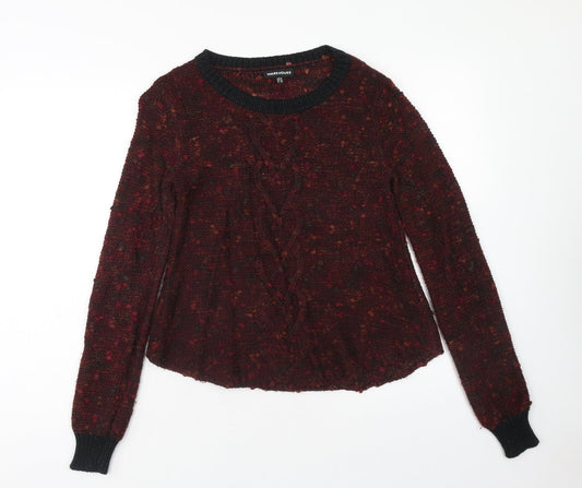 Womens UK Size 10 Warehouse Red Pullover Jumper