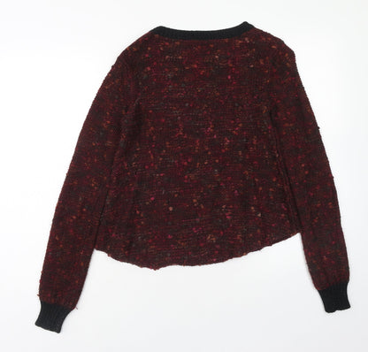 Womens UK Size 10 Warehouse Red Pullover Jumper