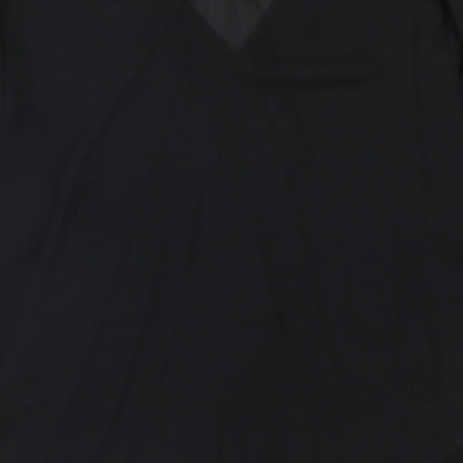 Womens UK Size 10 Cleo Black Basic Button-Up