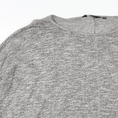New Look Womens Grey Round Neck Viscose Pullover Jumper Size 12