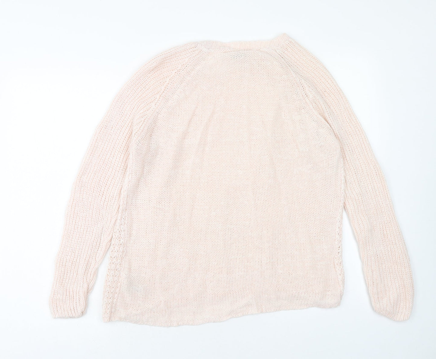 BHS Womens Pink Round Neck Acrylic Pullover Jumper Size 18