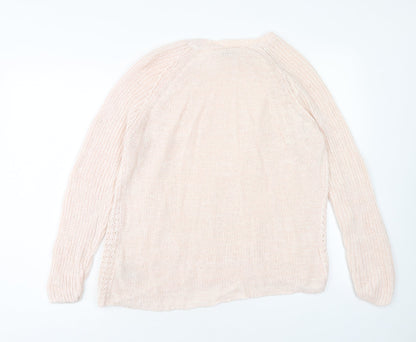 BHS Womens Pink Round Neck Acrylic Pullover Jumper Size 18
