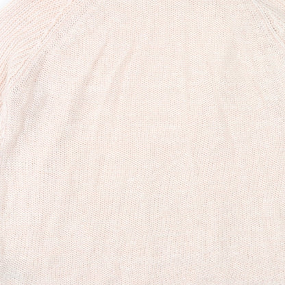 BHS Womens Pink Round Neck Acrylic Pullover Jumper Size 18