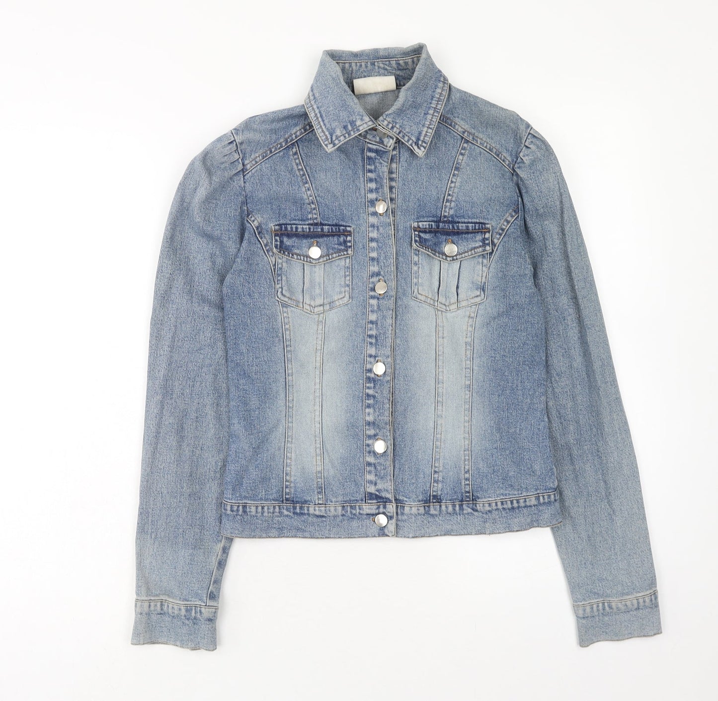 Todays Women Womens Blue Jacket Size 8 Button