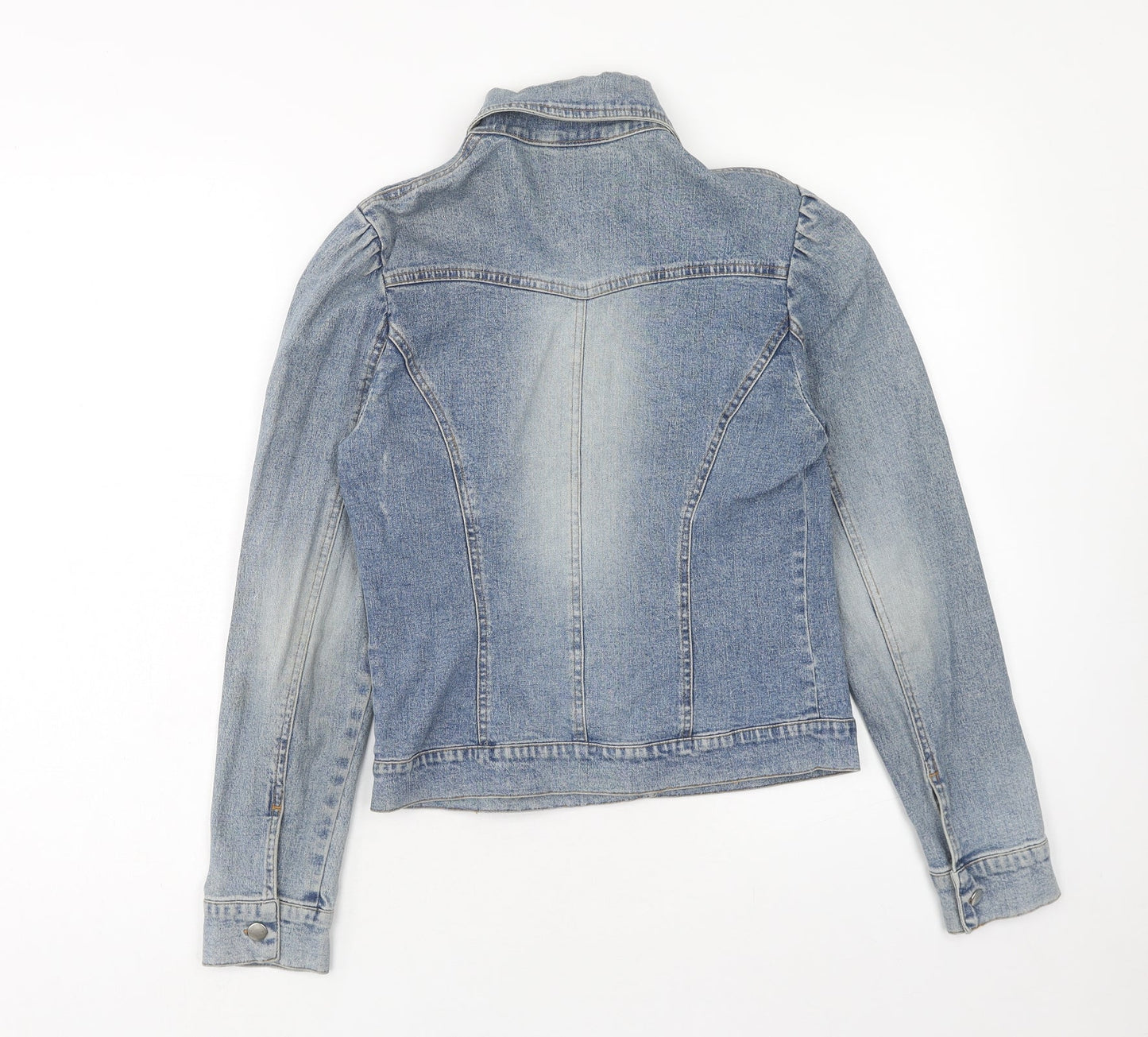 Todays Women Womens Blue Jacket Size 8 Button