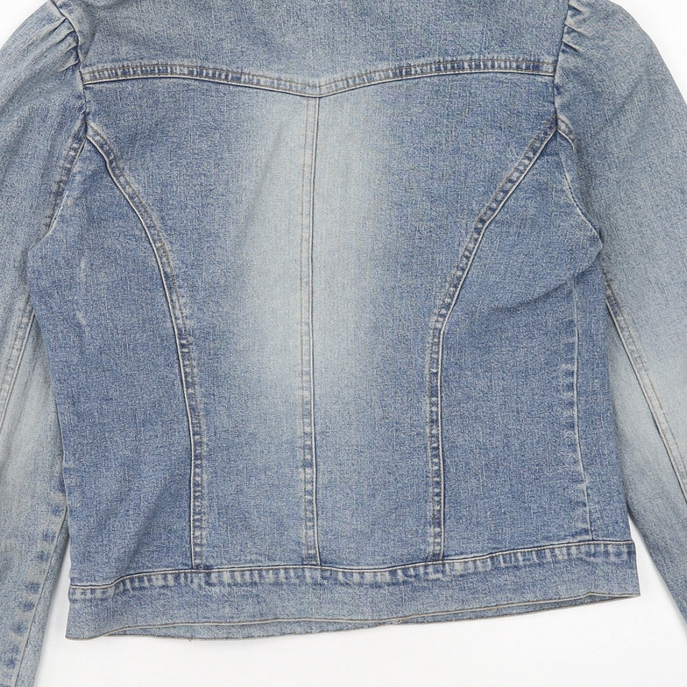 Todays Women Womens Blue Jacket Size 8 Button