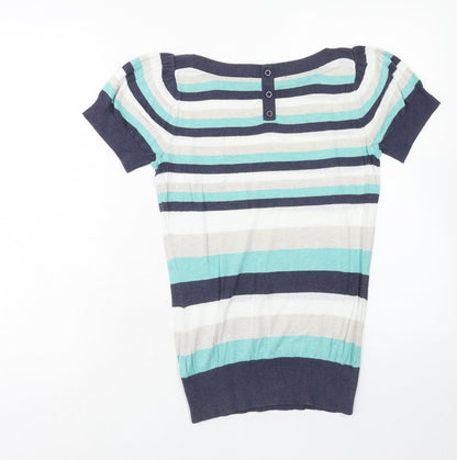 Womens UK Size 10 Dorothy Perkins Multicoloured Basic Blouse