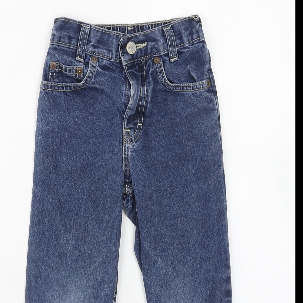 Marks and Spencer Boys Blue Cotton Straight Jeans Size 4XL Regular Zip