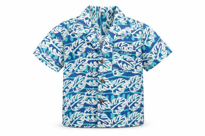 Mothercare Boys Blue Geometric Cotton Basic Button-Up Size 9-12 Months V-Neck Button