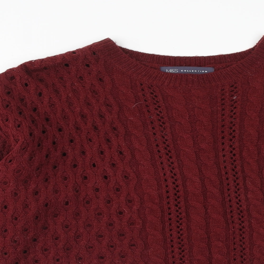 Womens UK Size 14 Marks and Spencer Purple Pullover Jumper