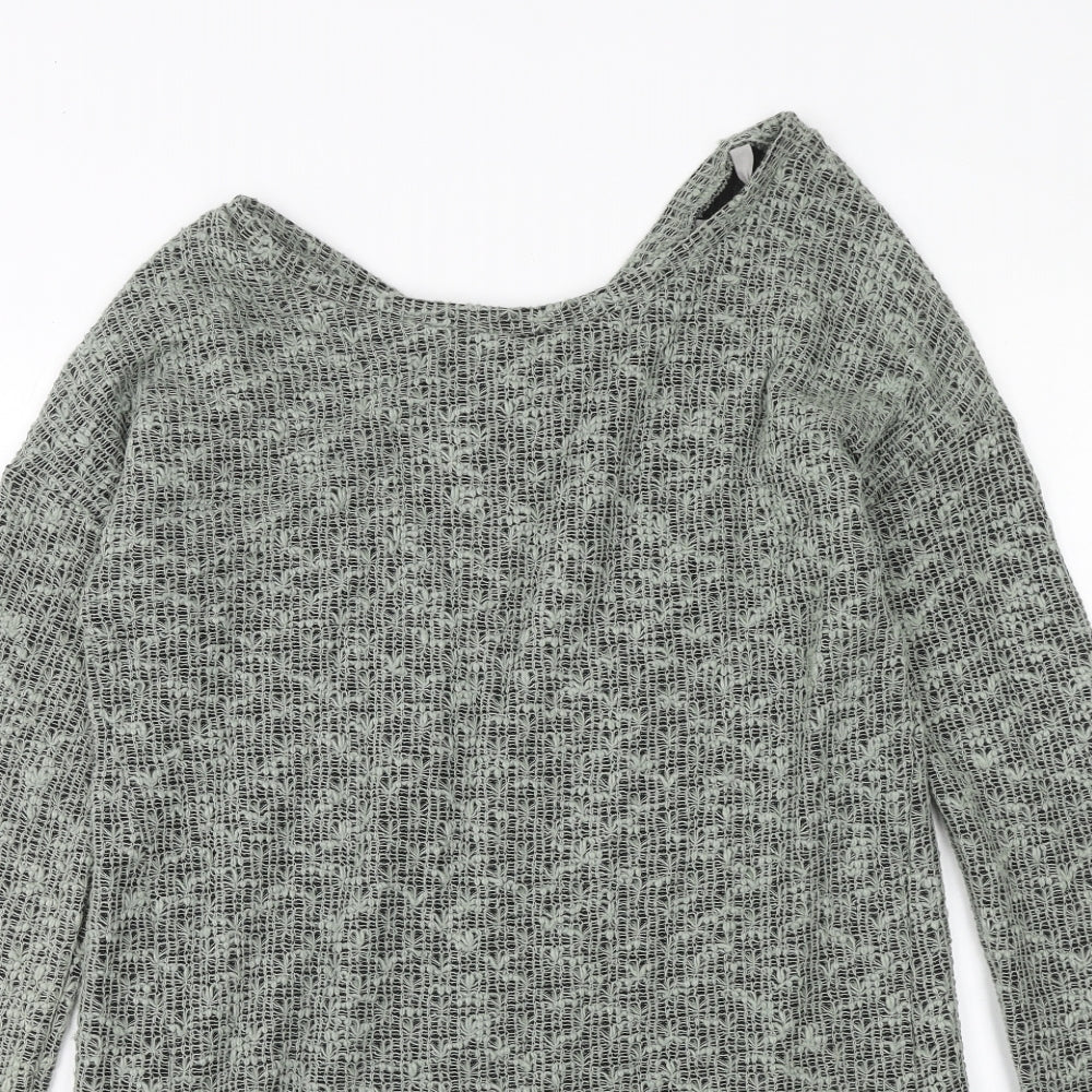 Womens UK Size 6 NEXT Green Tunic Jumper