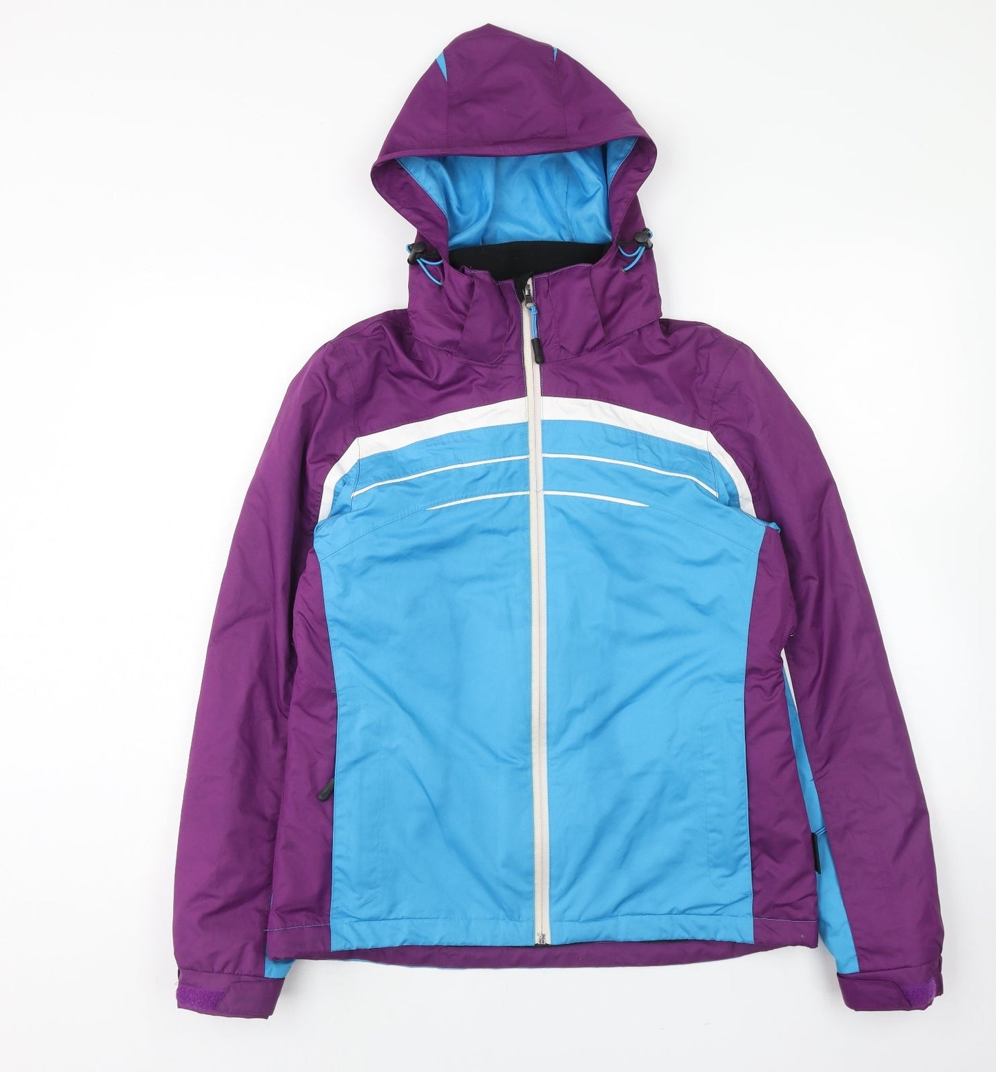 Cribit Womens Purple Geometric Jacket Size 12 Zip