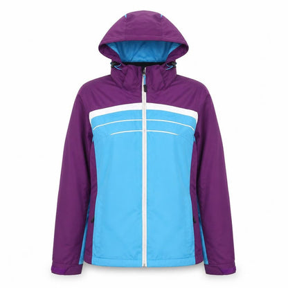 Cribit Womens Purple Geometric Jacket Size 12 Zip