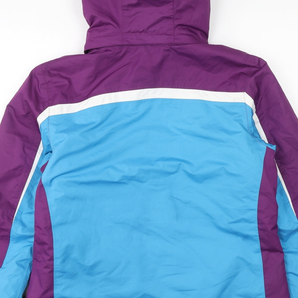 Cribit Womens Purple Geometric Jacket Size 12 Zip