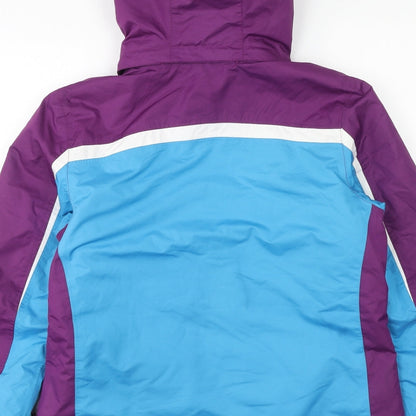 Cribit Womens Purple Geometric Jacket Size 12 Zip