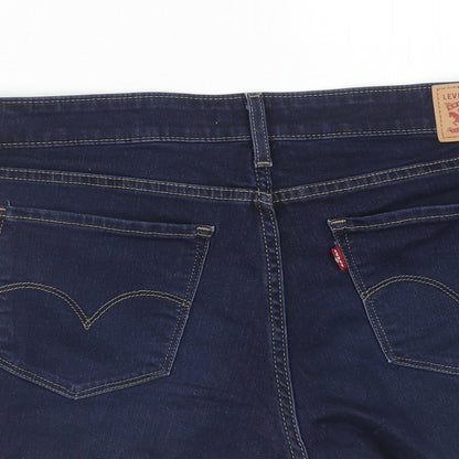 Levi's Womens Blue Cotton Cut-Off Shorts Size 31 in Regular Zip