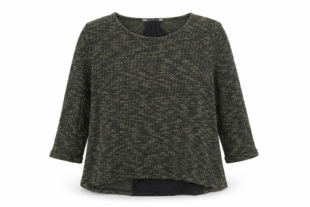 Marks and Spencer Womens Green Round Neck Cotton Pullover Jumper Size 12