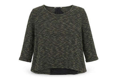 Marks and Spencer Womens Green Round Neck Cotton Pullover Jumper Size 12