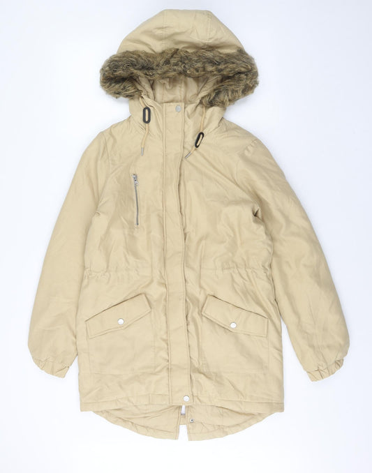 Noisy may Womens Yellow Parka Coat Size S Zip