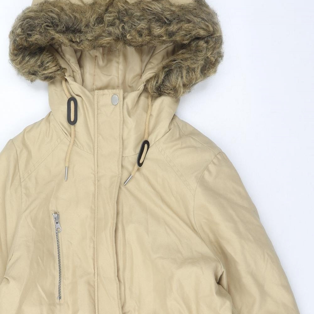 Womens UK Size S Noisy may Yellow Parka Coat