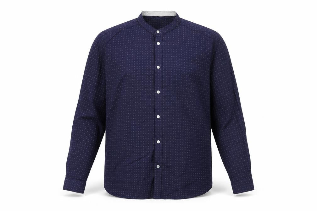 Mens UK Size L Easy Blue  Button-Up Long Sleeve Casual Shirt