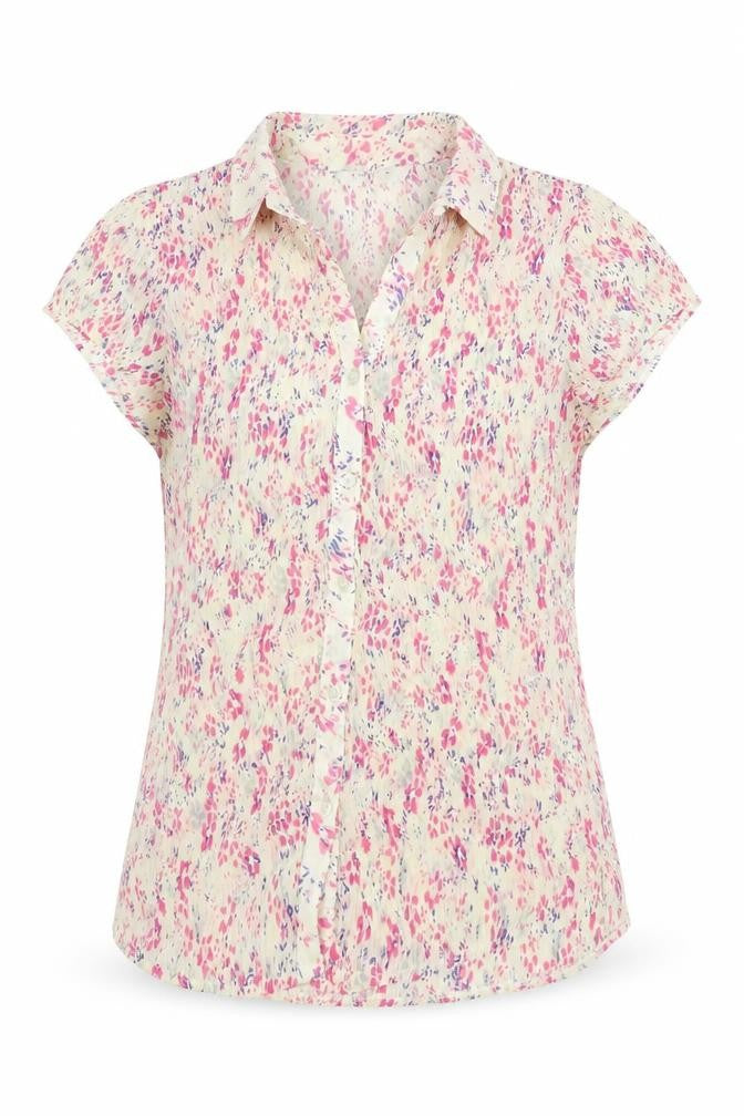 Womens UK Size 10 Editions Ivory Basic Button-Up