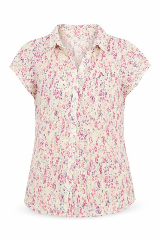 Womens UK Size 10 Editions Ivory Basic Button-Up