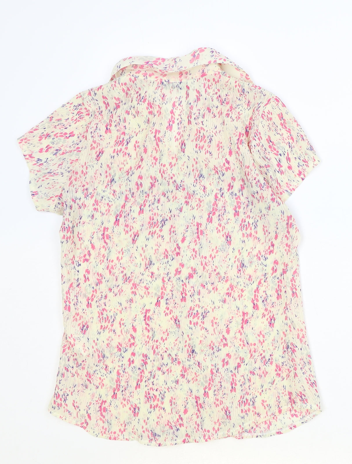 Womens UK Size 10 Editions Ivory Basic Button-Up