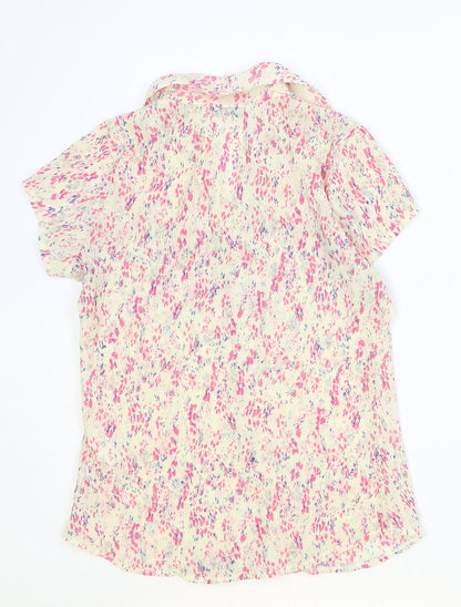 Womens UK Size 10 Editions Ivory Basic Button-Up