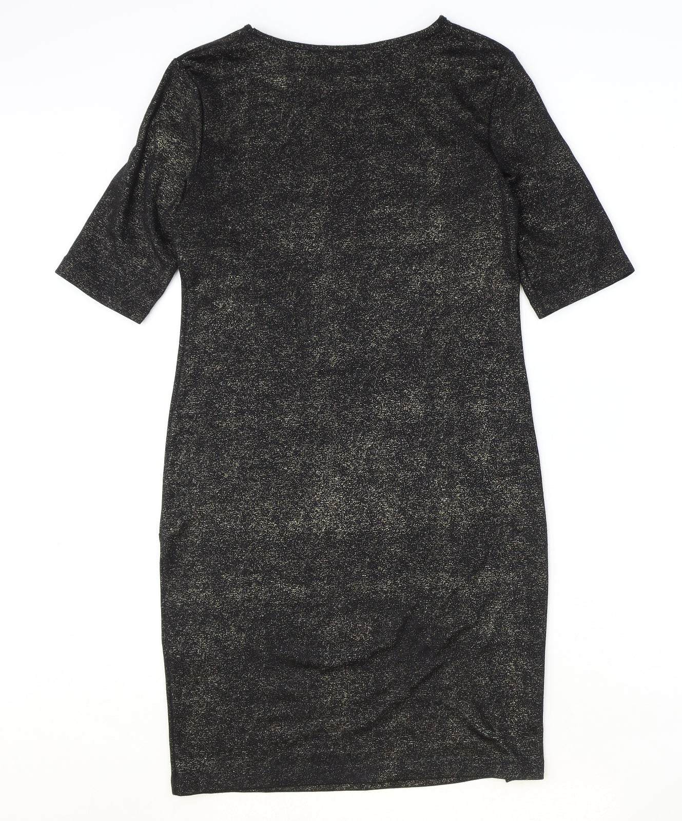 George Womens Black Polyester Shift Size 12 Round Neck Pullover