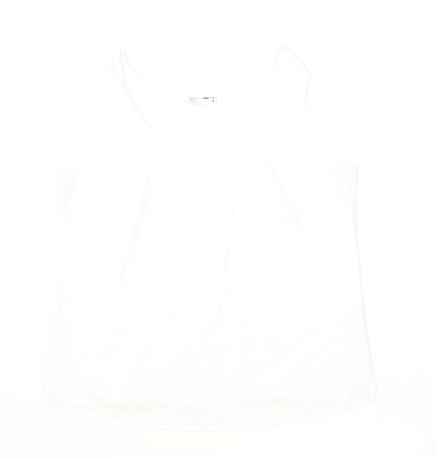Womens UK Size 16 Sommermann Ivory Basic Tank
