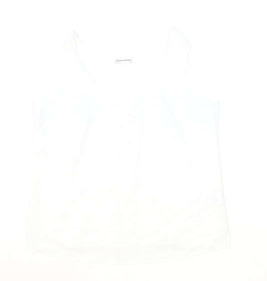 Womens UK Size 16 Sommermann Ivory Basic Tank