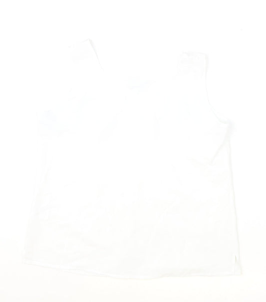 Womens UK Size 16 Sommermann Ivory Basic Tank