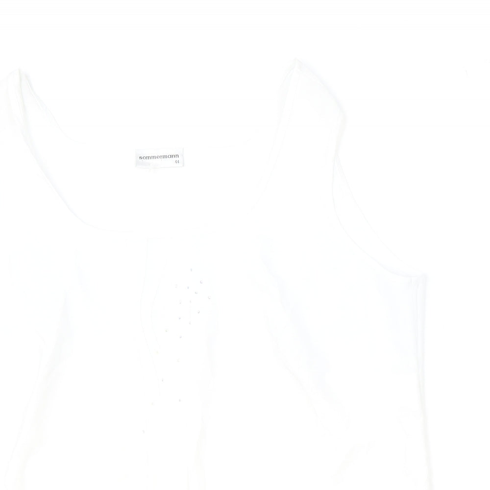 Womens UK Size 16 Sommermann Ivory Basic Tank